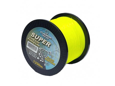 Claumar Monofilo Super Long Cast Yellow Fluo